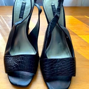 Nine West Leather Strappy Heels